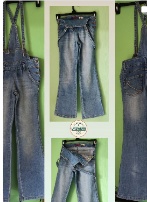 Jardinera De Mezclilla / Pantalón Niña (Talla 10)