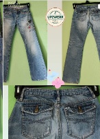 Jeans Denim Desgastados Vintage