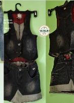 Chaleco / Conjunto Mezclilla Denim Negro