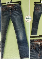 Jeans Denim con Bolsillos Traseros